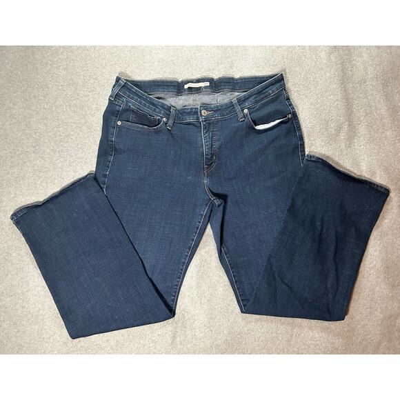 Levis 415 Jeans Womens 18W Waist34 M Classic Boot Cut Stretch Blue Denim - Picture 1 of 16